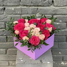 Цветочная композиция из Розы в коробке в Светлом Калининградской области