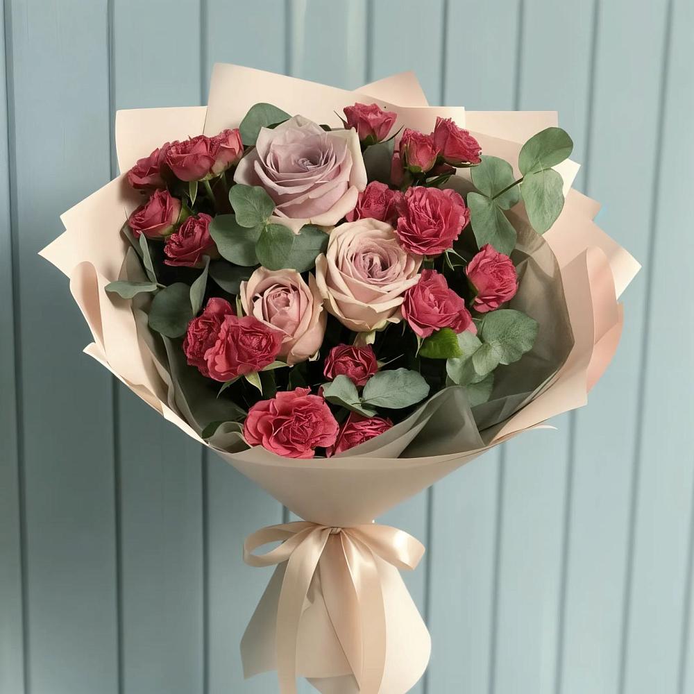 Букет цветов из: Гвоздики и Розы в Светлом Калининградской области