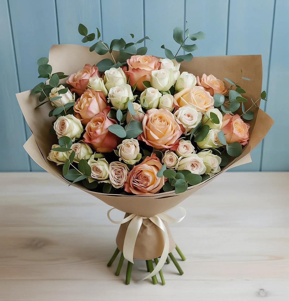 Букет цветов из: Альстромерии и Розы в Светлом Калининградской области