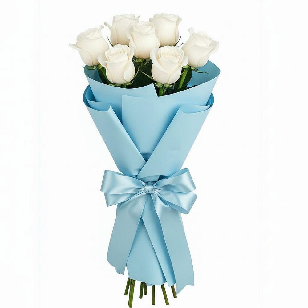 Букет 7 белых роз Проуд в Светлом Калининградской области