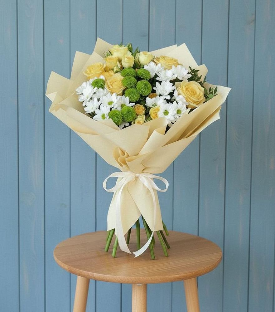 Букет цветов из: Хризантемы и Розы в Светлом Калининградской области