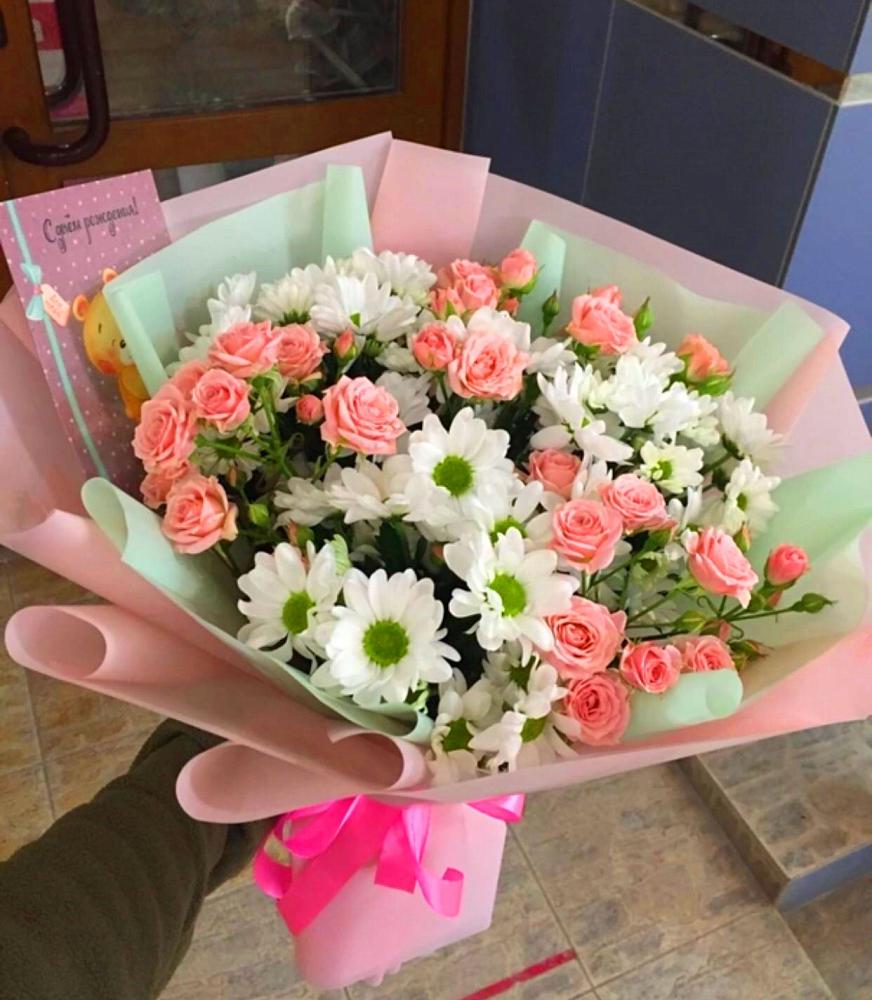 Букет цветов из: Розы и Хризантемы в Светлом Калининградской области