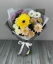 Букет цветов из:  Розы, Герберы и Хризантемы #REPLACE_PRED# Светлом Калининградской области