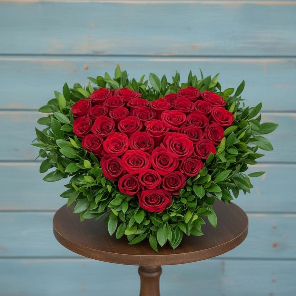 Цветочная композиция из Розы в виде сердца в Светлом Калининградской области