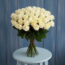 Букет 51 Белая роза Эдлесс Лав #REPLACE_PRED# Светлом Калининградской области