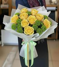 Букет цветов из:  Хризантемы и Розы в Светлом Калининградской области
