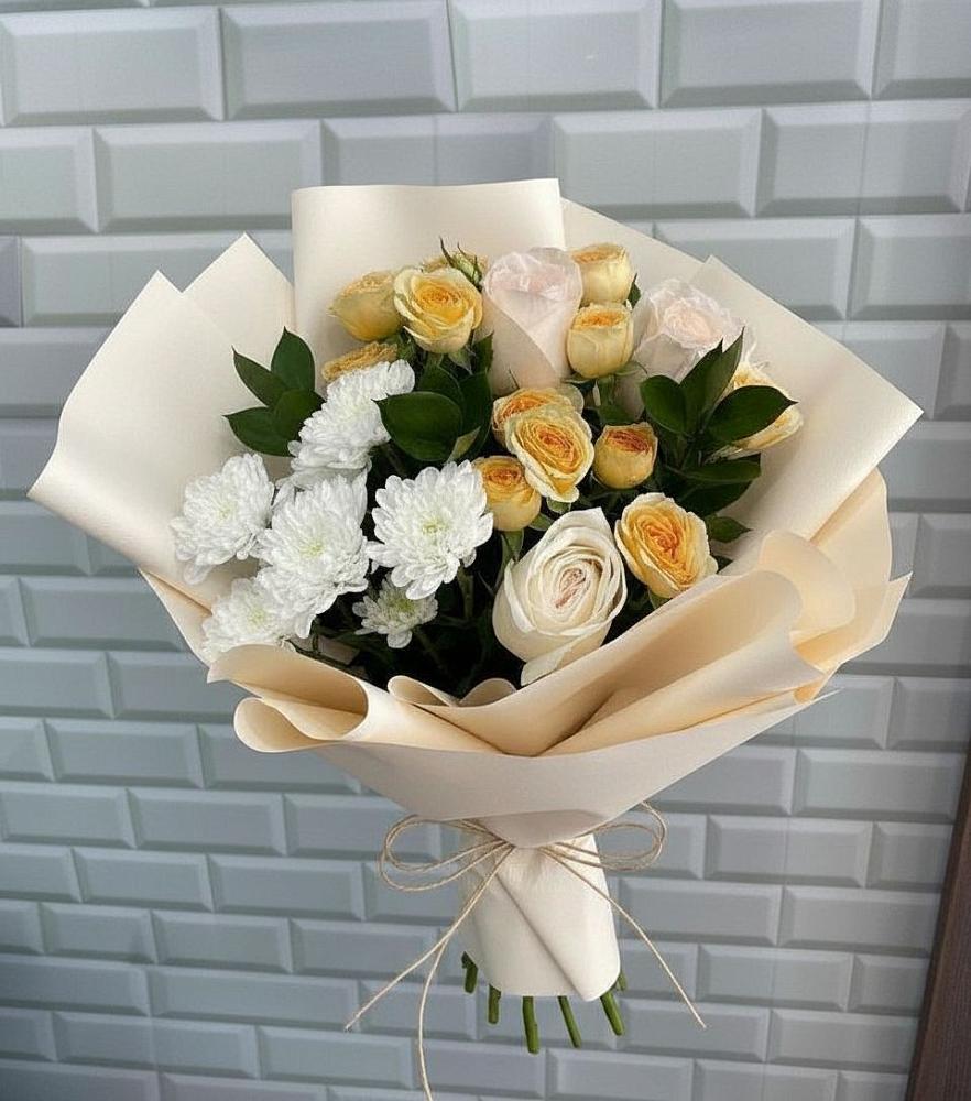 Букет цветов из: Розы и Хризантемы в Светлом Калининградской области