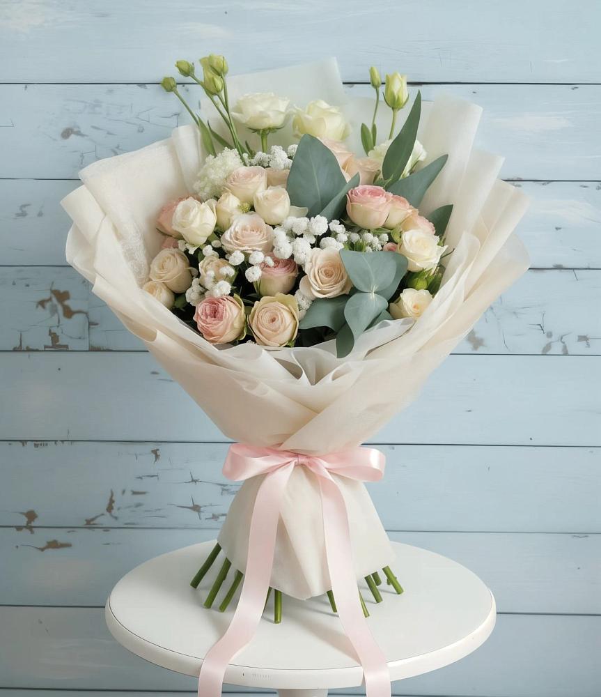 Букет цветов из: Розы и Лизиантусы в Светлом Калининградской области