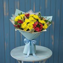 Букет цветов из:  Альстромерии и Хризантемы #REPLACE_PRED# Светлом Калининградской области