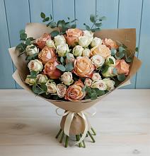 Букет цветов из:  Альстромерии и Розы #REPLACE_PRED# Светлом Калининградской области